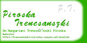 piroska trencsanszki business card